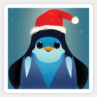 Penguin in Santa Hat Sticker